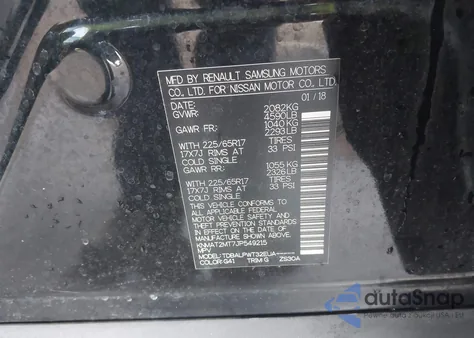 2018 Nissan Rogue S z USA, uszkodzony, nr VIN KNMAT2MT7JP549215